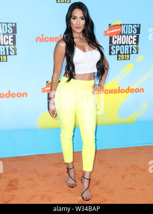 Santa Monica, États-Unis. 11 juillet, 2019. SANTA MONICA, LOS ANGELES, CALIFORNIE, USA - 11 juillet : catcheur Nikki Bella arrive au Nickelodeon Kids' Choice 2019 Sports tenue au Barker Hangar sur 11 Juillet 2019 à Santa Monica, Los Angeles, Californie, États-Unis. (Photo par Xavier Collin/Image Crédit : Agence de Presse) L'agence de presse Image/Alamy Live News Banque D'Images