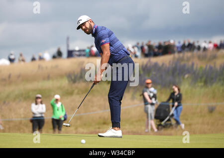 L'Afrique du Sud Erik Van Rooyen au 6ème verte pendant deux jours de la Aberdeen Investissements Standard Ouvert écossais du Renaissance Club, North Berwick. Banque D'Images