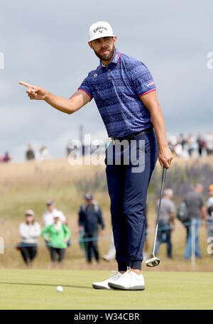 L'Afrique du Sud Erik Van Rooyen au 6ème verte pendant deux jours de la Aberdeen Investissements Standard Ouvert écossais du Renaissance Club, North Berwick. Banque D'Images