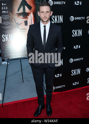 Hollywood, États-Unis. 11 juillet, 2019. HOLLYWOOD, LOS ANGELES, CALIFORNIE, USA - 11 juillet : l'Acteur Jamie Bell arrive à la projection spéciale de Los Angeles A24's 'peau' qui s'est tenue à l'ArcLight Hollywood le 11 juillet 2019 à Hollywood, Los Angeles, Californie, États-Unis. (Photo par Xavier Collin/Image Crédit : Agence de Presse) L'agence de presse Image/Alamy Live News Banque D'Images