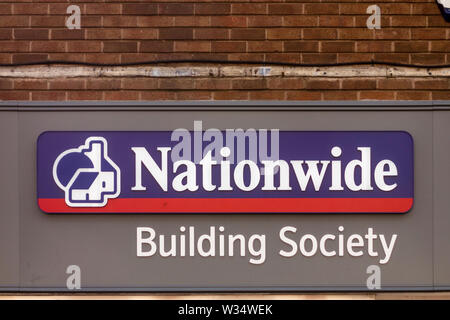 Nationwide Building Society signe, Stourbridge, West Midlands, Royaume-Uni Banque D'Images