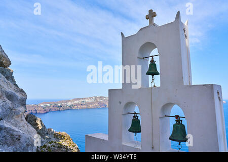 Sur la caldeira de Fira et Oia près de Megalochori, Santorin, Grèce au 31.05.2019. © Peter Schatz / Alamy Stock Photos Banque D'Images