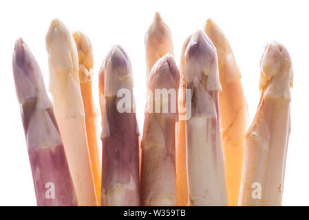 Spears des asperges blanches rétro-éclairé et en libre Banque D'Images