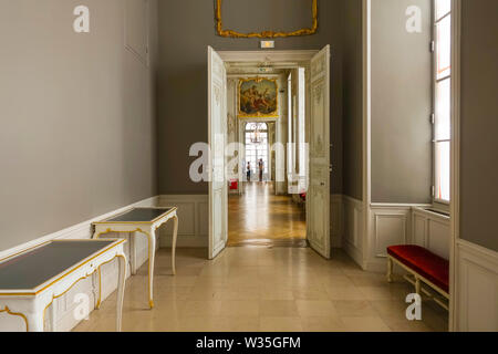 Intérieur de l'édifice des Archives nationales, l'ancien hôtel de Soubise, musée de l'histoire de France, Paris, France. Banque D'Images