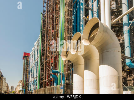 Centre Georges Pompidou, Beaubourg, musée d'art moderne de Paris, France. Banque D'Images