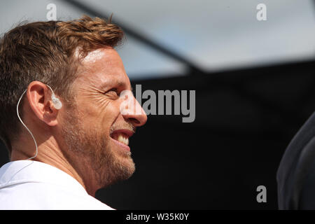 Silverstone, UK. 12 juillet, 2019. &# Xa9 ; Photo4/LaPresse12/07/2019 Silverstone, Angleterre Sport Grand Prix de Formule 1 en 2019 en Angleterre le pic : Jenson Button (GBR) Credit : LaPresse/Alamy Live News Banque D'Images