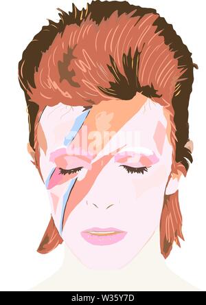 Illustration de David Bowie Banque D'Images