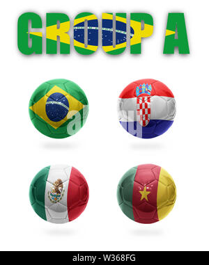 Différents types de drapeaux de pays comme une balle. Vous pouvez utiliser ce groupes sur vôtre l'école ou d'une équipe. Banque D'Images