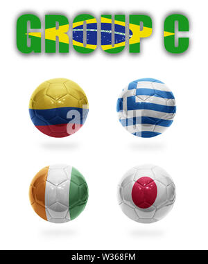 Différents types de drapeaux de pays comme une balle. Vous pouvez utiliser ce groupes sur vôtre l'école ou d'une équipe. Banque D'Images