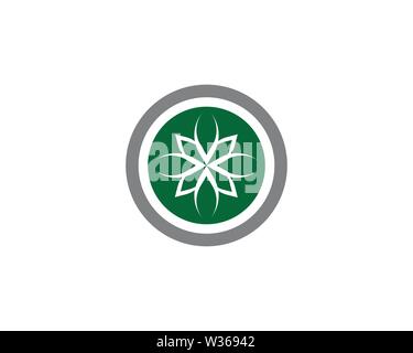 Vecteur de beauté des fleurs de lotus design logo icône Modèle Banque D'Images