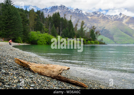 Plage de Closeburn, Wilson Bay Réserver le lac Wakatipu, près de Queenstown, Nouvelle-Zélande Banque D'Images