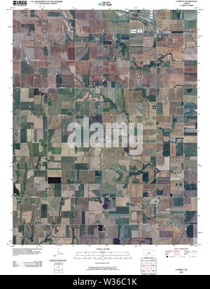 Carte TOPO USGS KANSAS KS Conway 20091031 Restauration TM Banque D'Images