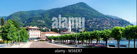 Paysage de Cernobbio sur la montagne du lac de Côme. La Lombardie, Italie Banque D'Images