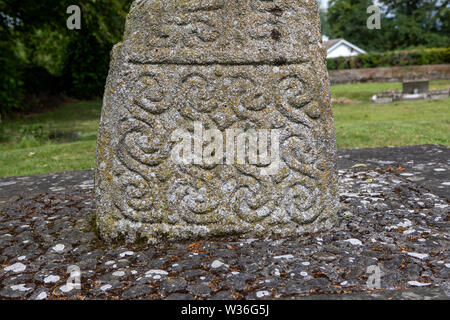 Irlandais en granit croix hautes de Castledermot, dans le comté de Kildare, Irlande Banque D'Images