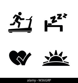Remise en Forme de la santé et du Sport. Les simples Vector Icons Set pour la vidéo, les applications mobiles, sites Web, projets d'impression et de votre conception. Remise en Forme de la santé et du Sport Illustration de Vecteur
