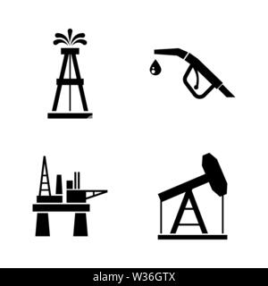 Le baril du pétrole. Les simples Vector Icons Set pour la vidéo, les applications mobiles, sites Web, projets d'impression et de votre conception. La production de pétrole le baril B icône Illustration de Vecteur