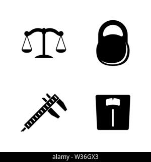 Les instruments de mesure. Les simples Vector Icons Set pour la vidéo, les applications mobiles, sites Web, projets d'impression et de votre conception. Icône d'instruments de mesure B Illustration de Vecteur