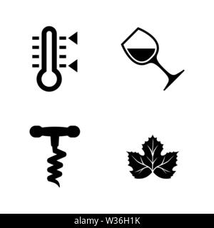 La viticulture, la vinification. Les simples Vector Icons Set pour la vidéo, les applications mobiles, sites Web, projets d'impression et de votre conception. La Vinification la vinification, ic Illustration de Vecteur