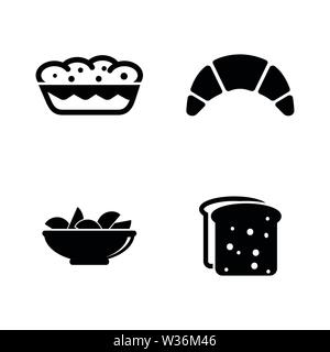 Nourriture repas, produits à base de farine. Les simples Vector Icons Set pour la vidéo, les applications mobiles, sites Web, projets d'impression et de votre conception. Nourriture repas, produit de la farine Illustration de Vecteur