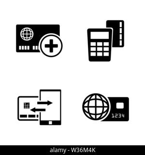 Les paiements directs. Les simples Vector Icons Set pour la vidéo, les applications mobiles, sites Web, projets d'impression et de votre conception. Illustration plat noir sur blanc B Illustration de Vecteur