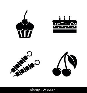 La délicatesse des plats savoureux. Les simples Vector Icons Set pour la vidéo, les applications mobiles, sites Web, projets d'impression et de votre conception. Délicatesse savoureuse icon noir Illustration de Vecteur