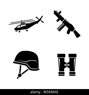 Munitions militaires. Les simples Vector Icons Set pour la vidéo, les applications mobiles, sites Web, projets d'impression et de votre conception. Munitions militaires icon noir Illustration de Vecteur