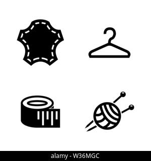 La couture, la couture des vêtements. Les simples Vector Icons Set pour la vidéo, les applications mobiles, sites Web, projets d'impression et de votre conception. La couture, la couture habiller Illustration de Vecteur