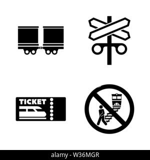 Railroad, train de chemin de fer. Les simples Vector Icons Set pour la vidéo, les applications mobiles, sites Web, projets d'impression et de votre conception. Montage des pneus de saison icon Illustration de Vecteur