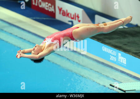 Gwangju, Corée du Sud. Le 13 juillet, 2019. Yiwen Chen (CHN) Plongée : 18e Championnats du monde FINA 2019 Gwangju Tremplin 1m Femmes finale à l'Aquatics Centre International de Nambu à Gwangju, Corée du Sud . Credit : YUTAKA/AFLO SPORT/Alamy Live News Banque D'Images