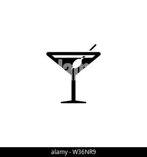 Icône vecteur Martini. Télévision simple symbole sur fond blanc Illustration de Vecteur