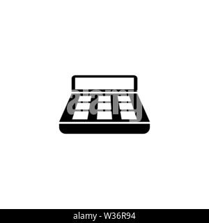 Calculatrice. Icône vecteur illustration. Télévision Simple symbole noir sur fond blanc. Modèle de conception de signe de la calculatrice pour l'élément d'interface utilisateur web et mobile Illustration de Vecteur