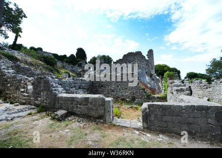 L'ancienne forteresse de Stari Bar, Monténégro. Banque D'Images