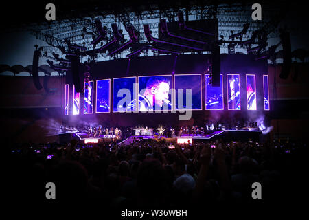 Milan, 12 juillet. MUSE live effectue @ Stadio Giuseppe Meazza di San Siro, Milan. Copyright Davide Merli | Alamy Banque D'Images