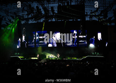 Milan, 12 juillet. MUSE live effectue @ Stadio Giuseppe Meazza di San Siro, Milan. Copyright Davide Merli | Alamy Banque D'Images