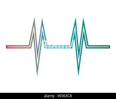 Illustration de l'onde sonore icône vecteur logo template Banque D'Images