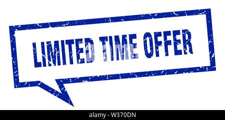 Offre de temps limité signe. Offre limitée square bulle. Offre limitée Illustration de Vecteur