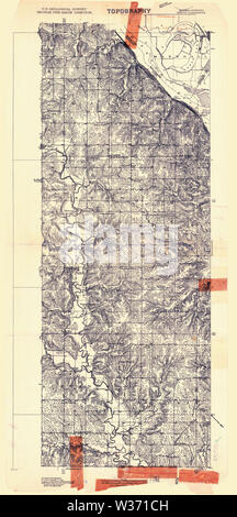 Carte TOPO USGS KANSAS KS Easton 8021341909 Restauration 48000 Banque D'Images