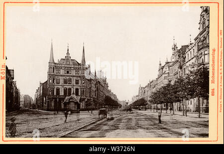 Europa, Deutschland, Nordrhein-Westfalen, Köln, Hohenzollernring, herausgegeben von : Verlag Römmler & Jonas, K.S. Hof-Photogr. , Dresde, 1898 . / E Banque D'Images