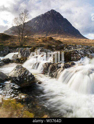 Buchaille Etive Mor à la fin de l'hiver, Glen Coe, Ecosse Banque D'Images