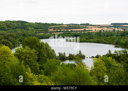 Zone marécageuse et fertile de Somme, près de Corbie, France Banque D'Images