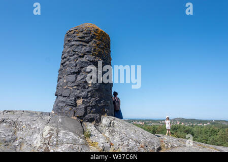 Koster, Suède - 12 juillet 2019 : La vue de Valfjall Rock pour Koster, l'île de l'ouest de la Suède. Banque D'Images