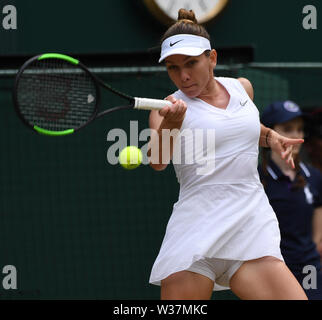 Londres, Royaume-Uni. Le 13 juillet, 2019. Les championnats de Wimbledon 2019 : Simona 13072019( ROU) en finale dames : Crédit Roger Parker/Alamy Live News Banque D'Images