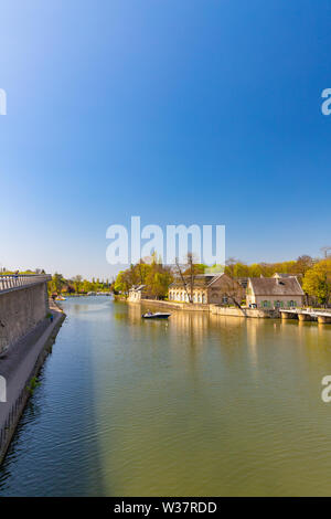 Metz, France, vue de Moyen bridge Banque D'Images