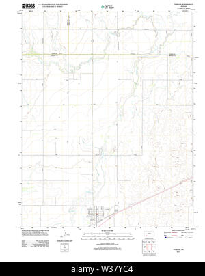 Carte TOPO USGS KANSAS KS Fowler 20120905 Restauration TM Banque D'Images