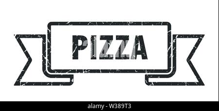 Grunge Pizza pizza. ruban signe. bannière pizza Illustration de Vecteur