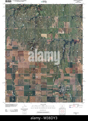 Carte TOPO USGS KANSAS KS Geneseo 20091031 Restauration TM Banque D'Images