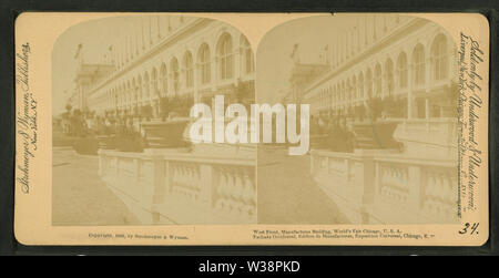 Avant de l'Ouest, fabrique des capacités, World's Fair, Chicago, USA, par Strohmeyer & Wyman Banque D'Images