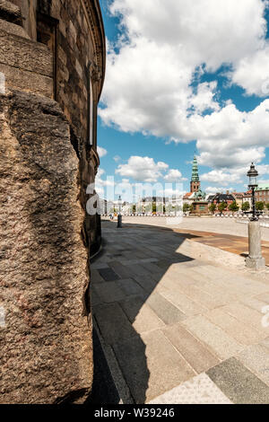 La place du château de Christiansborg, Copenhague, Danemark, Scandinavie, Europe Banque D'Images