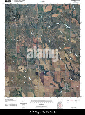 Carte TOPO USGS KANSAS KS Hardtner 20091125 Restauration TM Banque D'Images