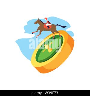 Jeu de roulette de casino avec l'hippodrome vector illustration design Illustration de Vecteur